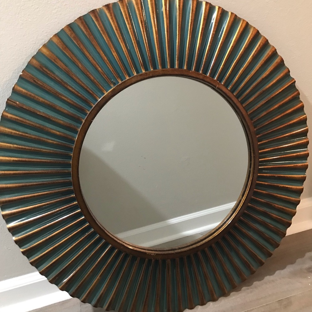 Fluted Iridescent Mirror